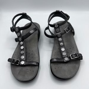 Vionic Sandal Womens 9 Hailey Comfort Walking Orthopedic Strappy Silver Casual